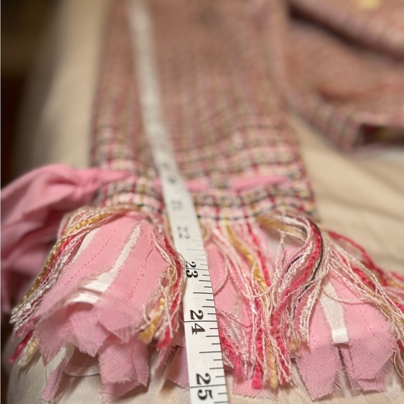 Chic Pink Tweed Women's Blazer Size 12 - Picture 6 of 7